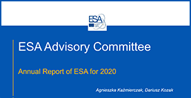 Presentation of ESA Annual Report 2020